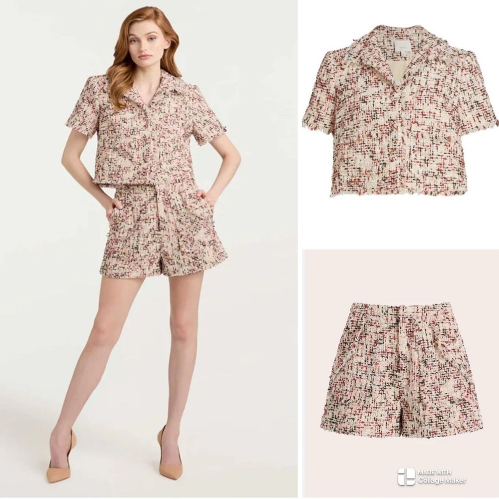 NWOT Cinq a Sept Saul Tweed Two-Piece Set